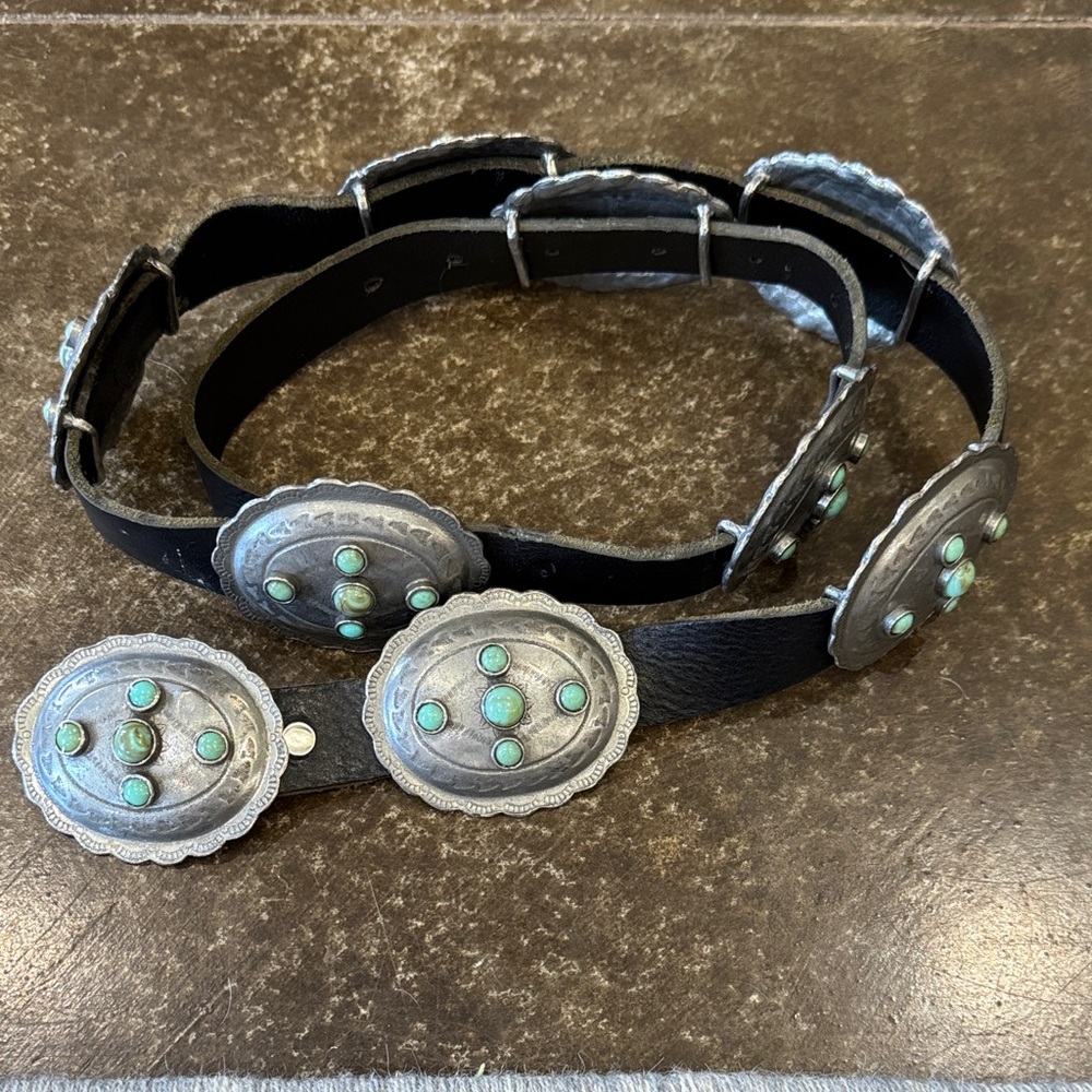 Silver and Black Concho Belt